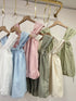 Summer Butterfly Sleeves Tie Babydoll Tops